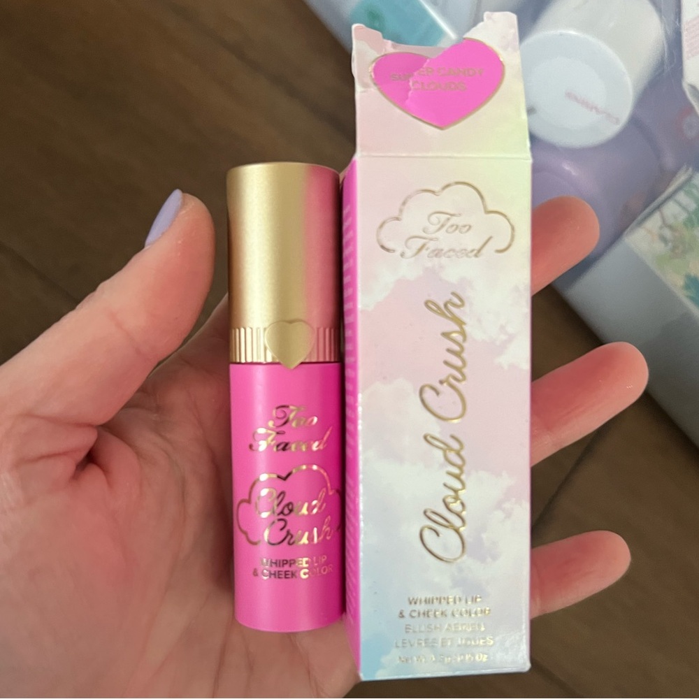 NWT Too Faced Cloud Crush Whipped Blush and Lip- super candy clouds
